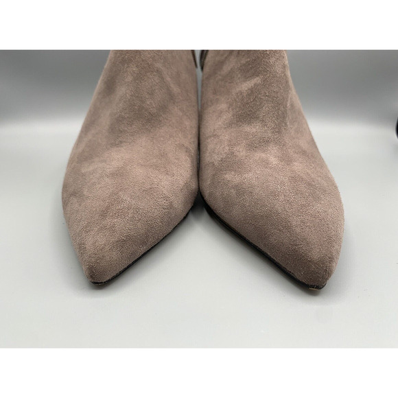 MICHAEL KORS CLARA Dark Dune Suede Snake Print Heel Ankle Booties Women's Sz 9.5 - Picture 5 of 13